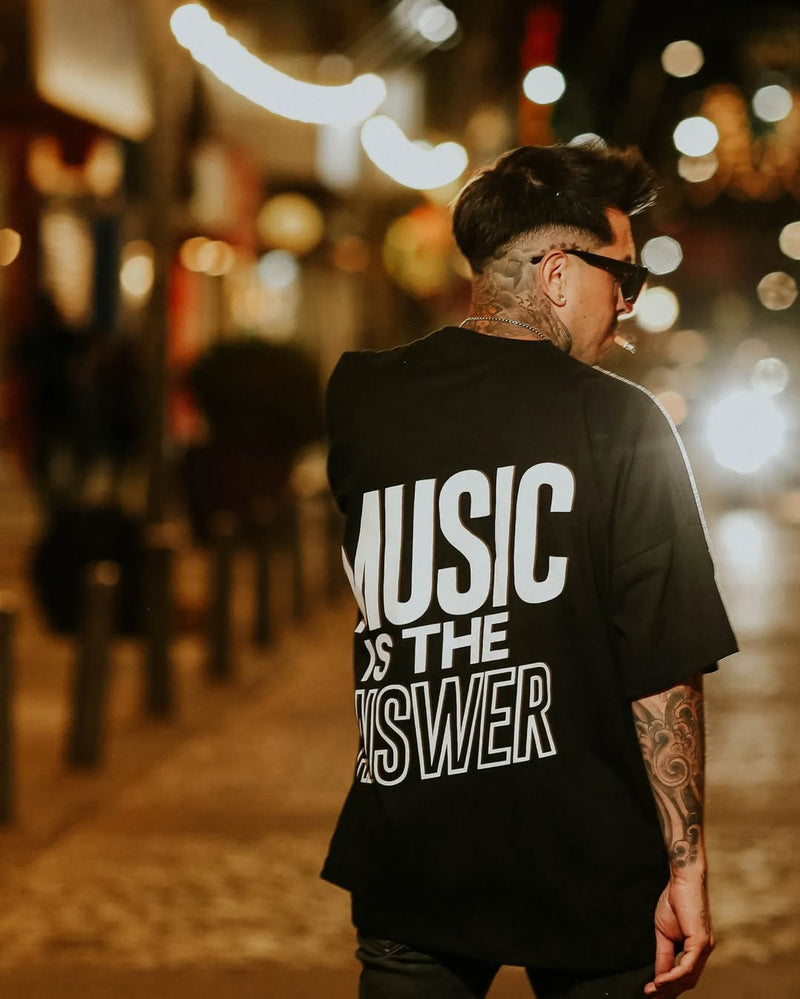 Kanjaraa Music Is The Answer Oversized T-shirts