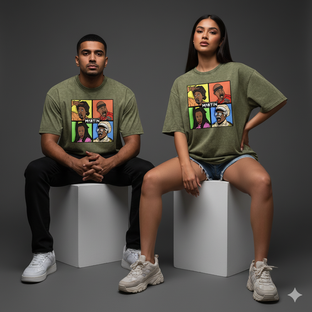 Kanjaraa "Street Style" Oversized T-Shirt - Acid Wash