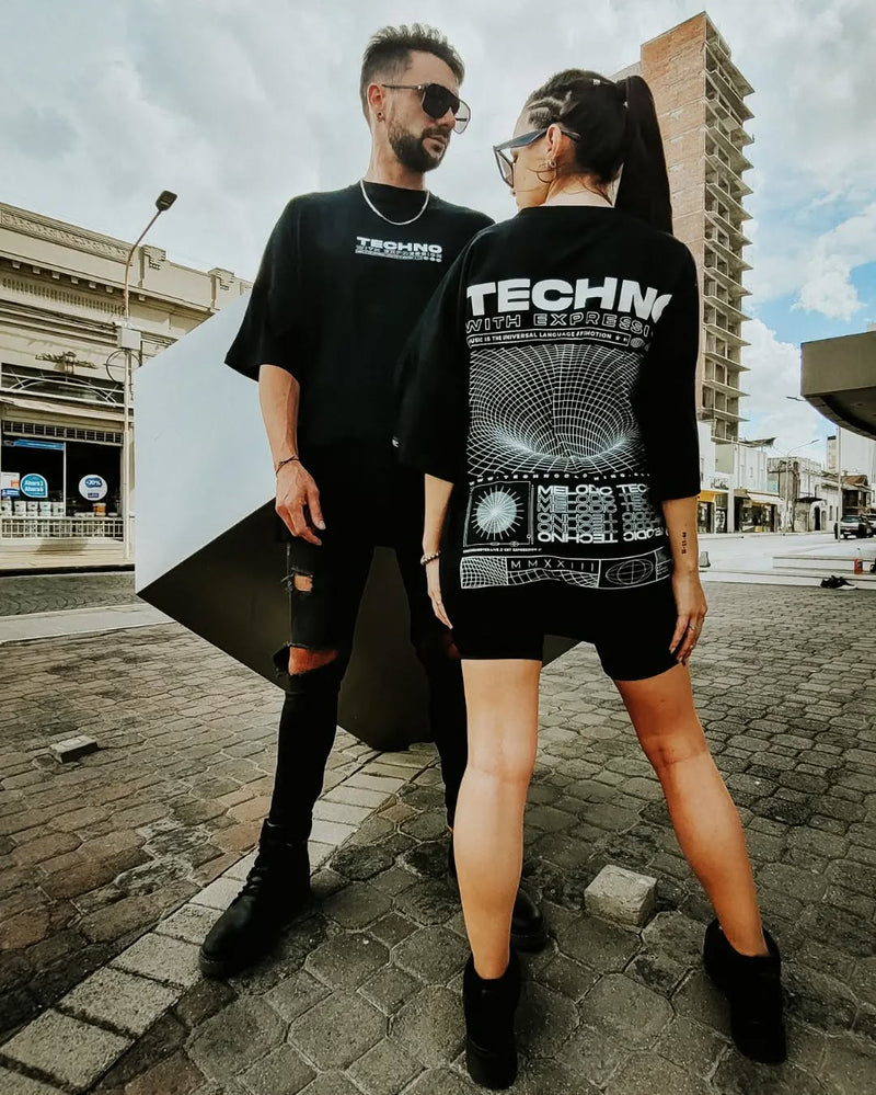 Kanjaraa Techno With Expression (Melodic Techno) Oversized T-shirt