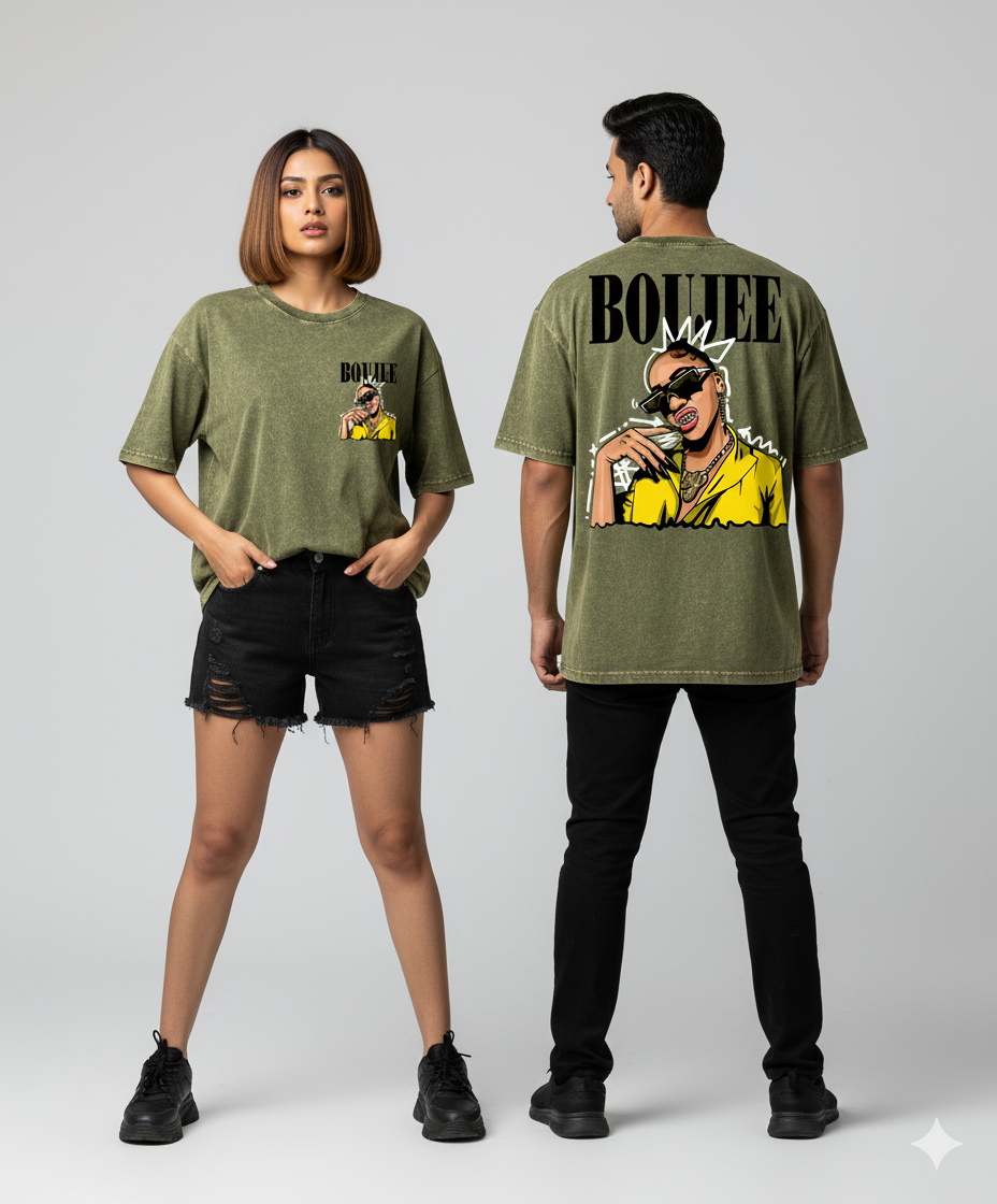 Kanjaraa "Street Style" Oversized T-Shirt - Acid Wash