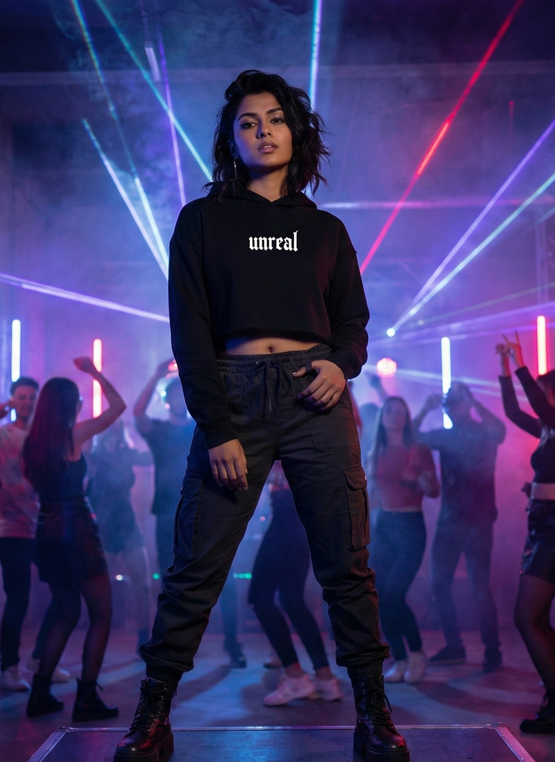 Unreal X Crop Hoodie