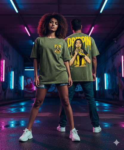 Kanjaraa "Street Style" Oversized T-Shirt - Acid Wash