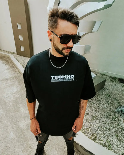 Kanjaraa Techno With Expression (Melodic Techno) Oversized T-shirt