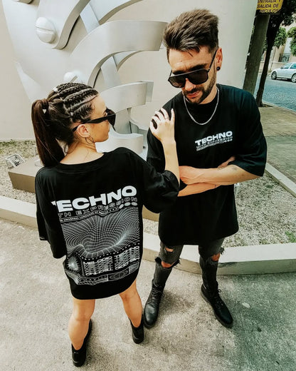 Kanjaraa Techno With Expression (Melodic Techno) Oversized T-shirt