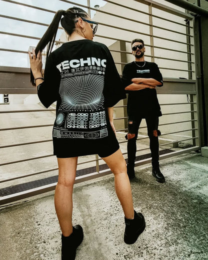 Kanjaraa Techno With Expression (Melodic Techno) Oversized T-shirt
