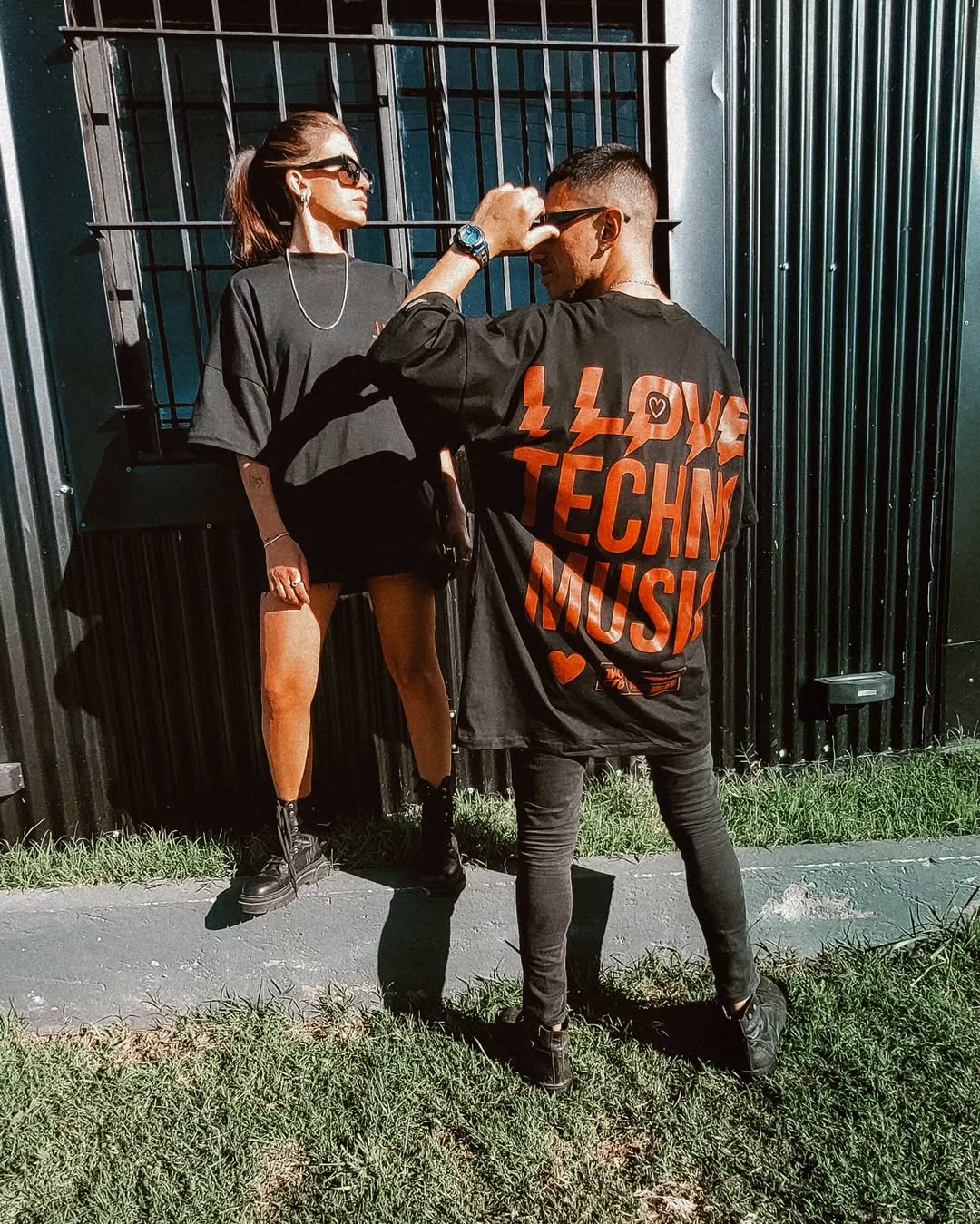 Kanjaraa I Love Techno Music Oversized T-shirt